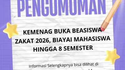 Beasiswa Zakat Kemenag Fully Funded Tanggung Kuliah 4 Tahun