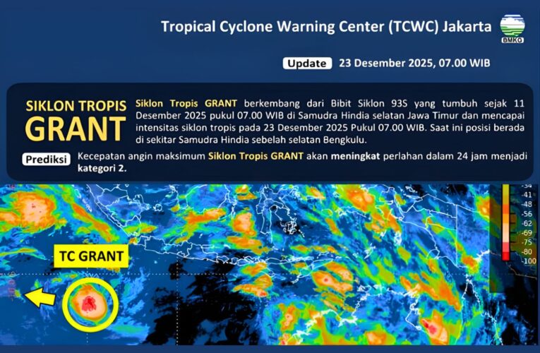 Gelombang Tinggi Jadi Sinyal dari Siklon GRANT