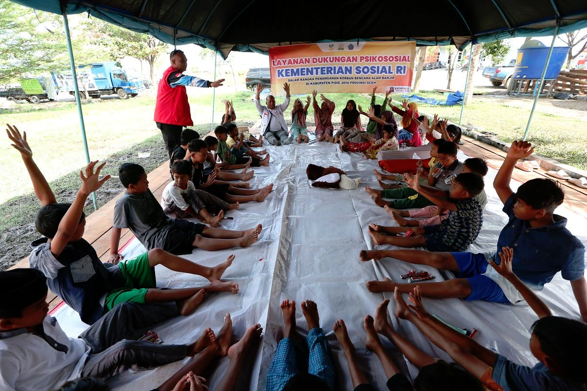 Psikososial Kemensos banjir sumatera