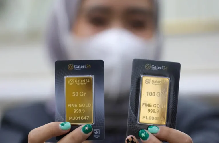 harga emas Antam turun