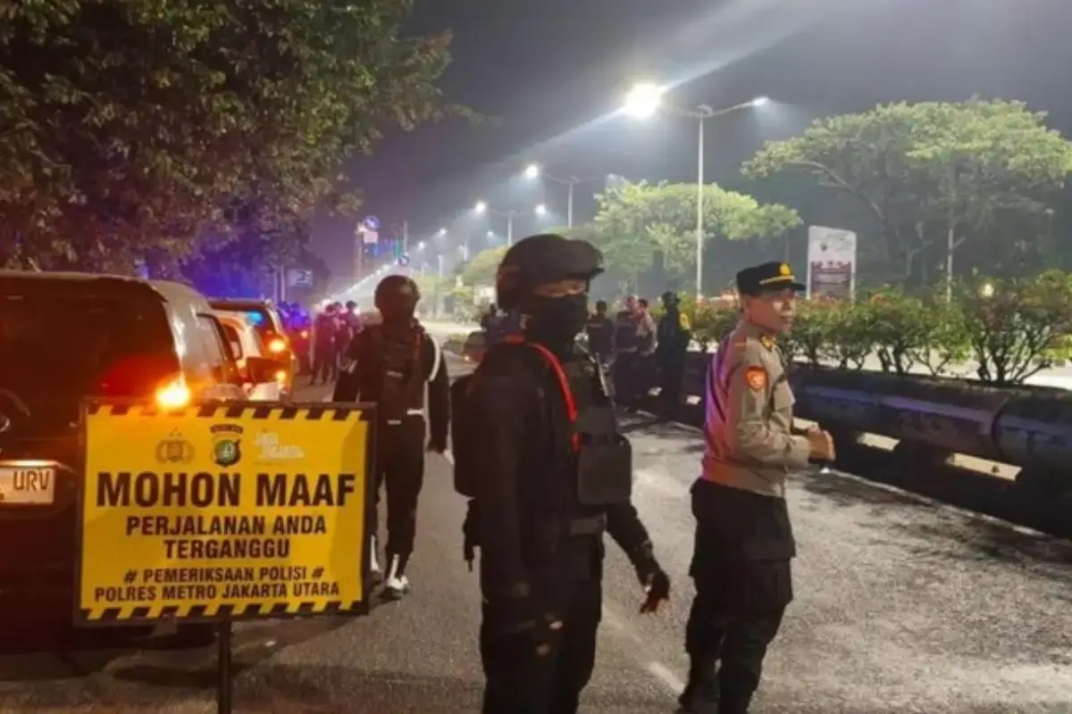 patroli Brimob Jakarta Utara
